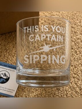 Engraved Whiskey Glass